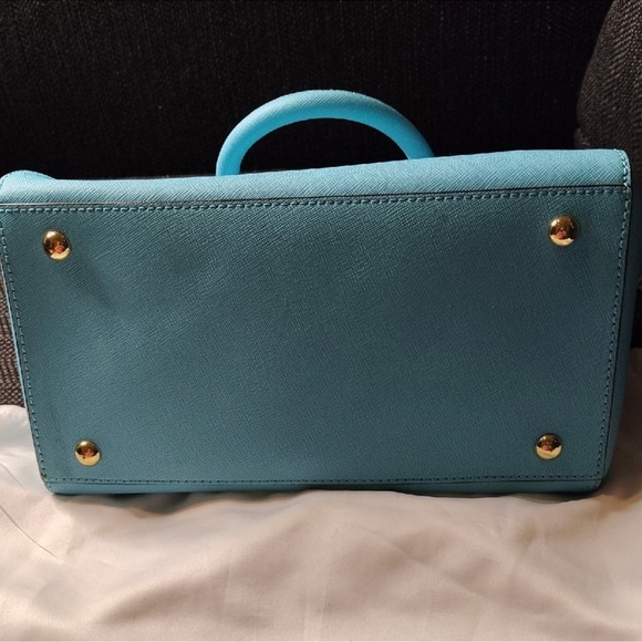 Michael Kors Grayson Bag - Bright Blue Saffiano Leather - Picture 12 of 16